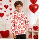 thumbnail image 1 of TaTaai Valentine's Day Printed Hoodie, Youth Long Sleeve Pullover, Pocket Casual Sweatshirt, Holiday Gift Apparel Gift, 1 of 9