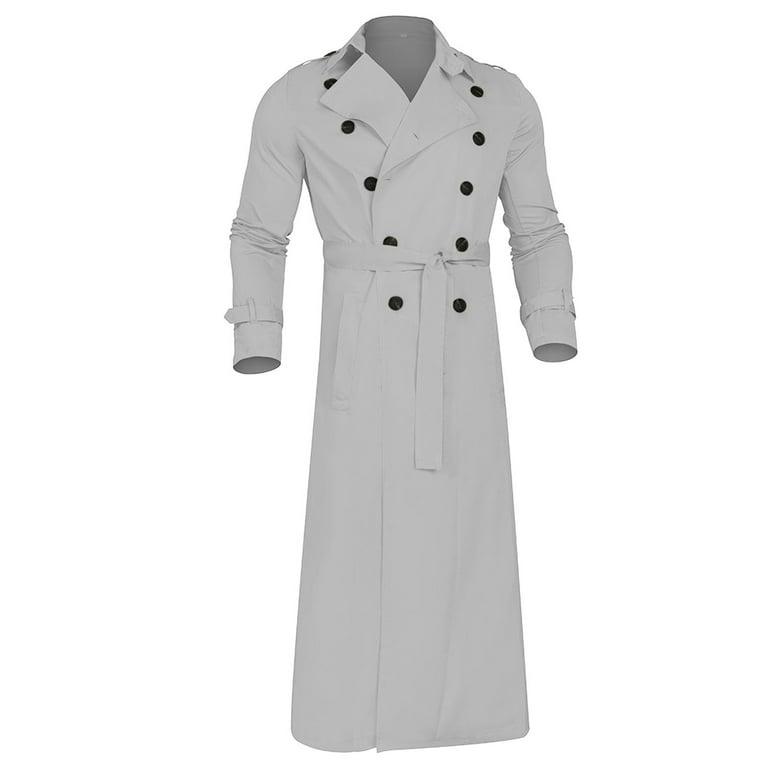 Men's Trench Coats Double Breasted Belted Trench Coat Men's Trench Coats Double Breasted Belted Trench Coat