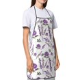 thumbnail image 4 of Pofeuu Lavender Flowers Print Aprons with Pockets, Cute Aprons for Kitchen, Cooking, Server, Barber, Chef Apron, 4 of 7