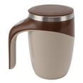 thumbnail image 4 of Taza de café automática con agitación magnética, a batería, con agitación automática, taza mezcladora eléctrica con revestimiento de acero inoxidable, color marrón, 4 of 14