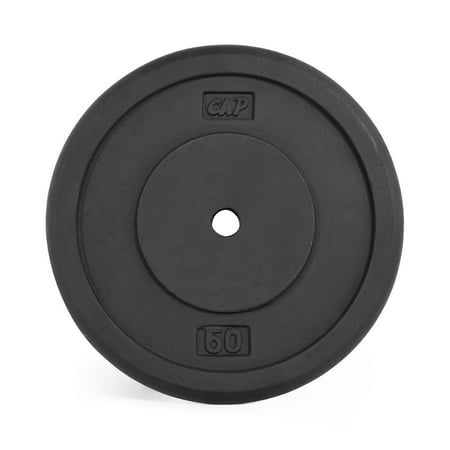 CAP Barbell Standard Cast Iron Weight Plate, 50 lbs, Black