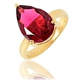 thumbnail image 2 of Natural Red Ruby Gemstone Ring 925 Sterling Silver Teardrop Dainty Gift Ring, 2 of 3