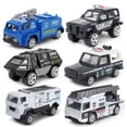 thumbnail image 2 of Estbridge 6Pcs 1/87 Diecast Special Polices Fire Truck Sliding Car Model Kids Toy Gift Fire Car, 2 of 5