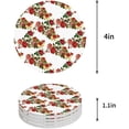 thumbnail image 1 of FMSHPON Halloween Skull Shower Curtains Roses Skeleton Scary Eyes Set of 8 Round Coaster for Drinks, Absorbent Ceramic Stone Coasters Cup Mat with Cork Base for Coffee Table Bar Decor, 1 of 6