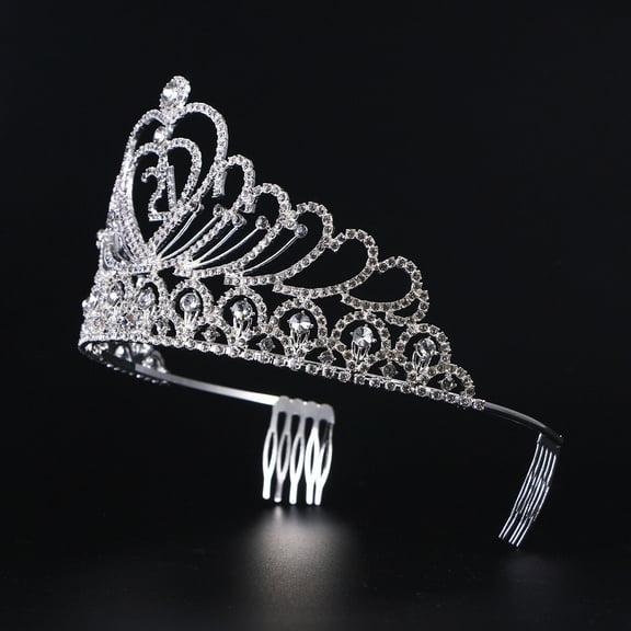 WRISTBIQUE Crystal Princess Tiaras Tiara Crown Silver Rhinestone 1Pcs