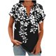 thumbnail image 2 of Xuyuer Vintage Style Raglan Sleeve Button Top - Women's Fashion Casual Printed V-Neck Loose Sleeve Blouse for Weekend Outings, Retro Inspired Spring Summer Fashion & Boho Chic Wardrobe Staple, 2 of 6