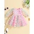 thumbnail image 2 of Wassery Baby Girls Halloween Cosplay Dress Infant Girl Butterfly Wings Princess Dress Toddler Fall Long Sleeves Tulle A-line Dress for Birthday Party Wedding Pageant 6M-4Y, 2 of 9