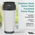 thumbnail image 2 of Insulated Stainless Steel Travel Mugs 16 oz. Set of 10, Bulk Pack - Perfect for Iced Coffee, Soda, Other Hot & Cold Beverages - Stainless Steel, 2 of 4