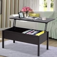thumbnail image 3 of HomCom 39" Modern Lift Top Coffee Table Desk with Storage, 3 of 9