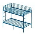 thumbnail image 6 of Kacho Metal Bunk Bed, Twin Over Twin Bunk Bed with Safety Full-Length Guardrail and 2 Ladders, Space Saving Bunk Bed for Adults Teens, Twin Bunk Bed for Bedroom, Dorm, Easy Assembly, Noise Free, Blue, 6 of 7
