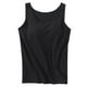 thumbnail image 1 of Camiseta sin mangas para mujer con sujetador incorporado: camisola acolchada para hacer ejercicio, color liso, tallas grandes, apta para todas las estaciones, 1 of 4