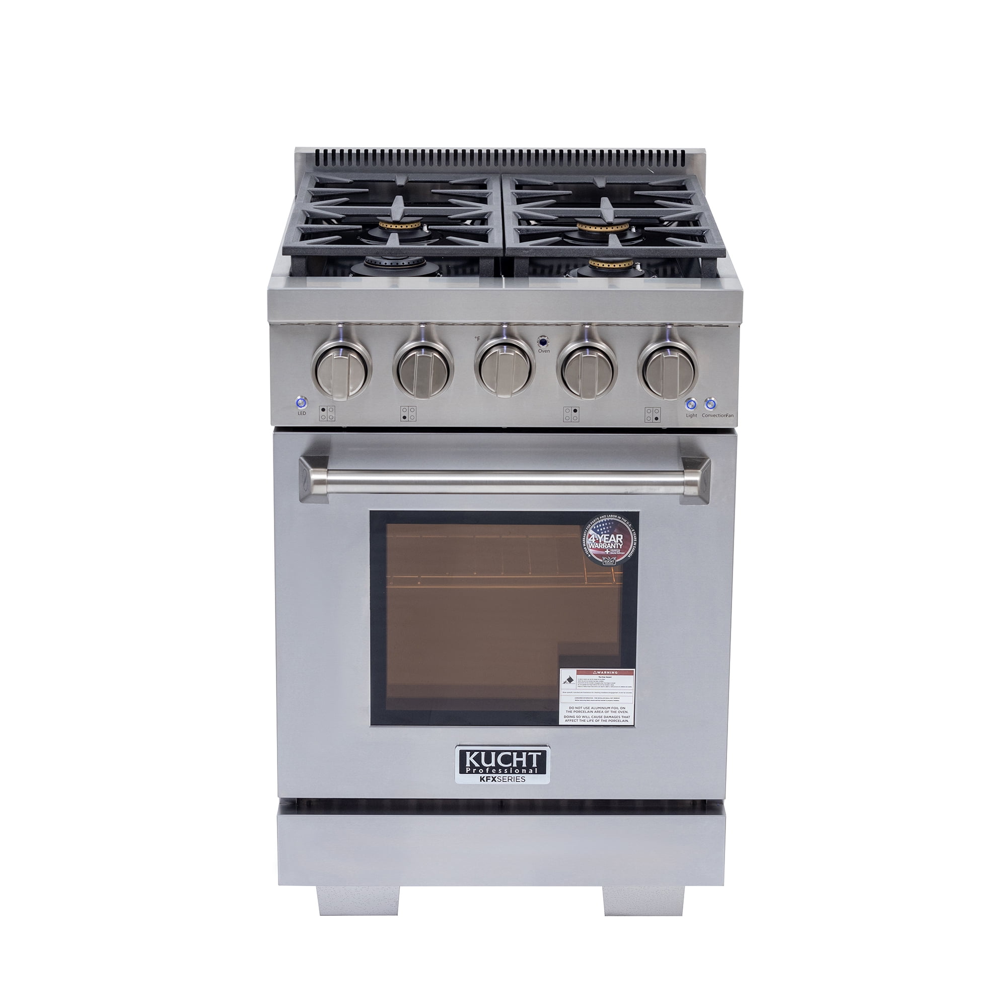 Professional 24-in Natural Gas Range in Stainless Steel with True Simmer Burners