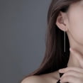 thumbnail image 2 of 925 Sterling Silver Chain Threader Earrings Dangle for Women Teens Long Dangle Earrings Line Earrings Tassel, 2 of 10