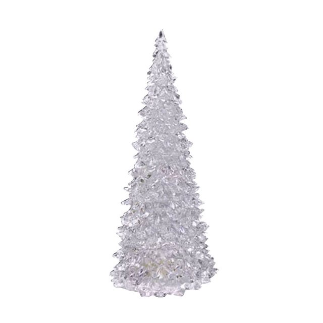 12pc Christmas Tree LED Acrylic Night Light with 7 Auto-Change Colors, Battery-Powered Decorative Light for Bedroom Home Decor Gift