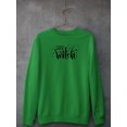 thumbnail image 3 of Good Witch. Glitter And Stars Sweatshirt Women -Image by Shutterstock, Female 4X-Large, 3 of 4