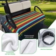 thumbnail image 5 of Golf Cart Seat Covers for 2 Seater,Colorful Stripes Microfiber Cart Seat Towel Blanket,Boho Minimalist Geometric Mexico Absorbent Breathable Non Slip Bench Seats Protector for Golf Course 51"x31", 5 of 9