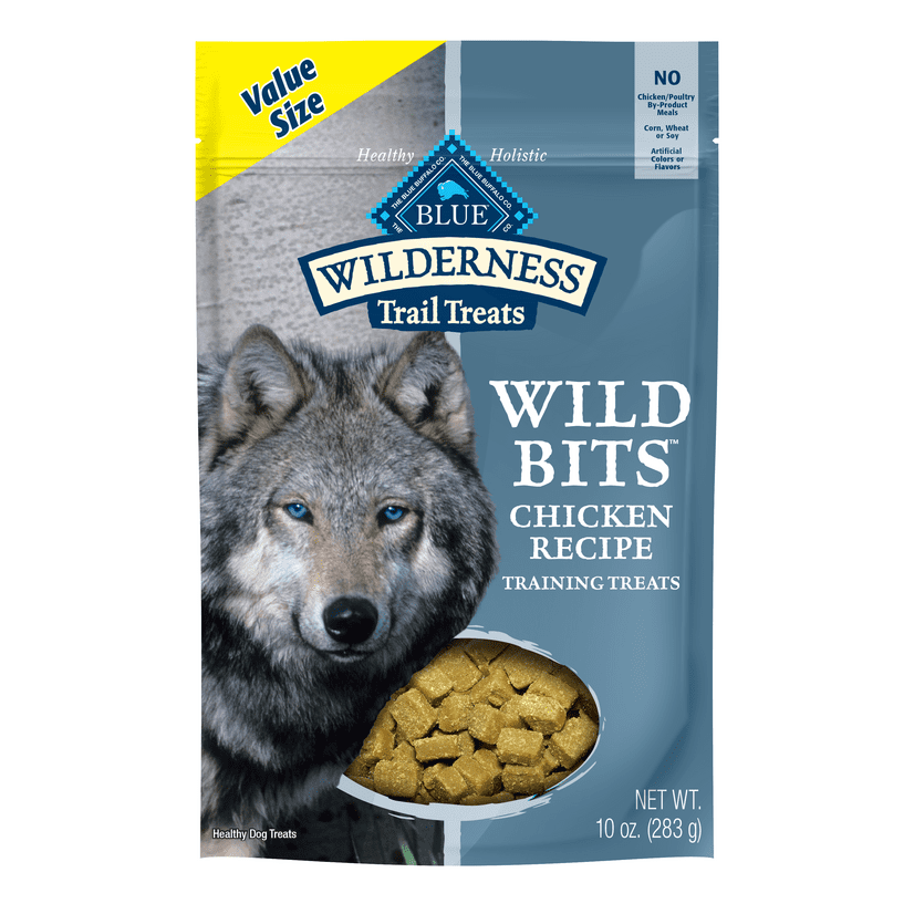 Blue Buffalo Wilderness Trail Treats Wild Bits High Protein Training Treats Chicken Flavor Soft Treats for Dogs, Grain-Free, 10 oz. Bag