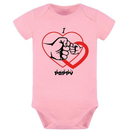 

Pappy I Love You Unisex Short Sleeve Newborn Clothes Baby Bodysuit Baby Rompers
