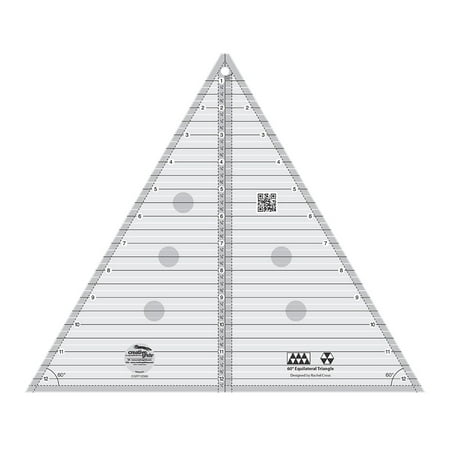 Quilt Ruler Grid - Creative Grids 60 Degree 12-Inch Triangle Quilt Ruler (CGRT12560)