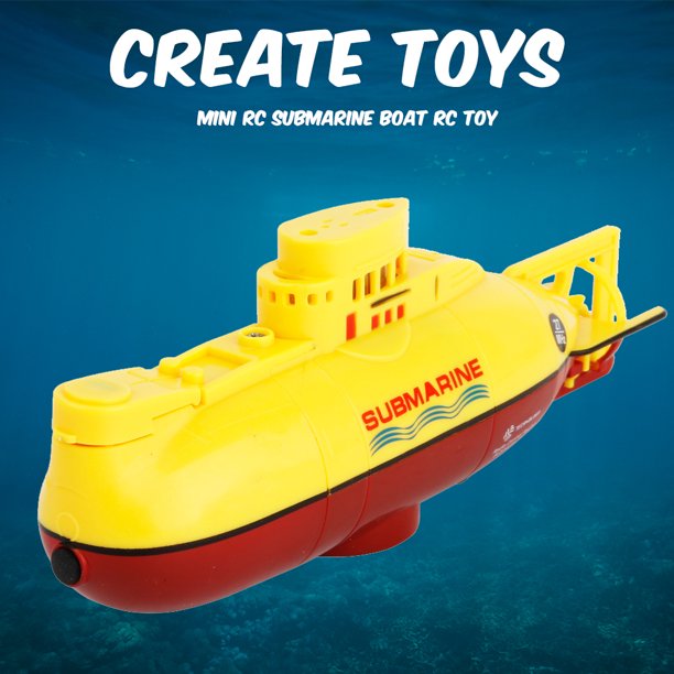 Create Toys Mini RC Submarine Boat RC Toy Remote Control Waterproof Diving Christmas Gift for