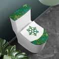 thumbnail image 3 of HELLHERO Green Festive Background Toilet Seat Covers Universal Bathroom Toilet Lid Cover Set & 2 Pieces Adjustable Elastic Bottom, 3 of 5
