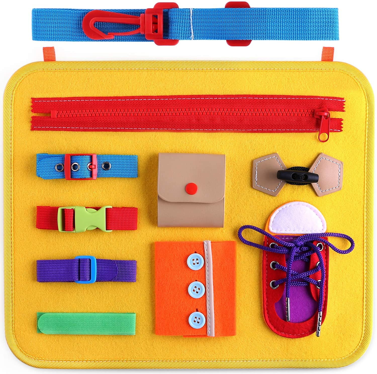 Toys Gift Toddler Busy Board Basic Skills Board Montessori Educational Learning 
