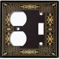 thumbnail image 4 of Metal Light Switch Plate Cover Elegant Victorian Floral Frame Black FRA061, 4 of 13