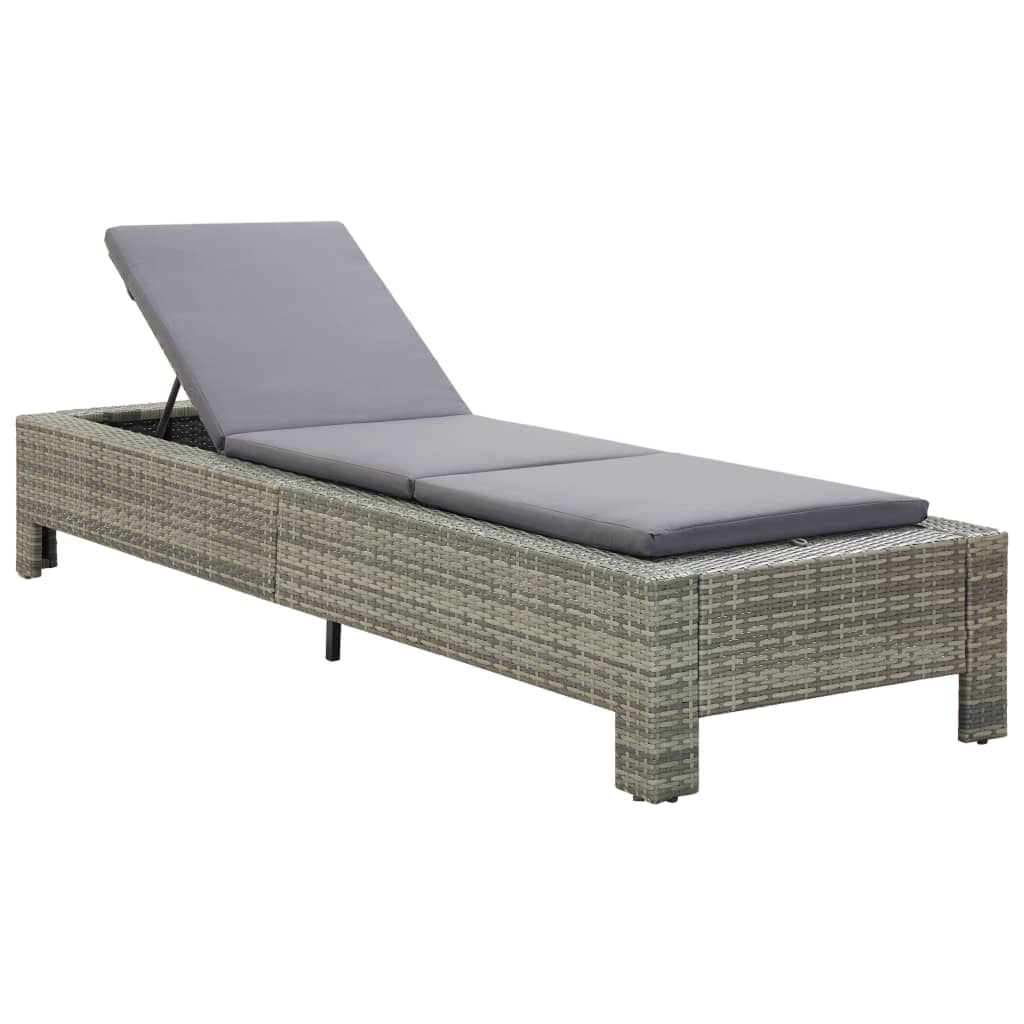 Kepooman Garden Chaise, Rattan Angle Adjustable Patio Sunbed with Cushion Kepooman Garden Chaise, Rattan Angle Adjustable Patio Sunbed with Cushion