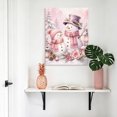 thumbnail image 4 of Canvas Wall Art, Pink Christmas Framed Canvas Prints for Kitchen Bedroom, Xmas Snowman Pine Trees Cones Floral Boho Small Gallery Wrapped Wall Decor for Home Office, Gifts, 8"x12" Ship Next Day, 4 of 9