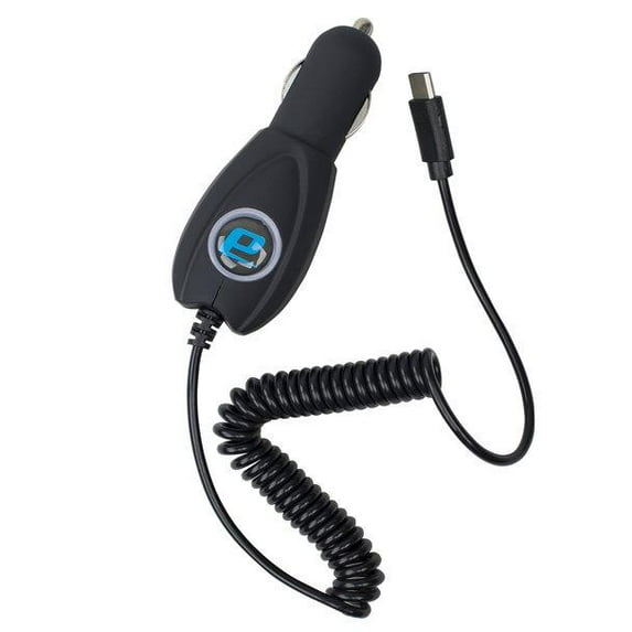 Premium Rapid 2100mAh Type C USB Car Charger for LG V40 ThinQ, G7 Fit, G7 One, Candy, Q8, Q Stylo 4, Q Stylus, V35 ThinQ, Black