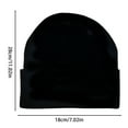 thumbnail image 3 of Outfmvch Winter Beanie Hats for Men Women, Warm Cozy Knitted Cuffed Skull Cap Black L, 3 of 7