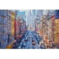 thumbnail image 2 of Bolokofsky, Ronald 24x17 Gold Ornate Wood Framed with Double Matting Museum Art Print Titled - China Town, 2 of 4