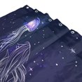 thumbnail image 3 of Wobogo Mermaid and Jellyfish Bathroom Shower Curtain Set with Floor Mat and Hooks Ultra Waterproof Visible Slider Beads, 3 of 7
