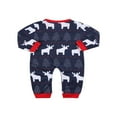 thumbnail image 4 of Ensemble de Pyjamas de Noël pour la Famille Imprimé Dessin Animé Elk Manches Longues Col Rond + Pantalons Longs Élastiques, 4 of 8