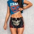 thumbnail image 3 of Salouo Gothic Skull With Roses Print Women's Athletic Shorts,Booty Shorts Biker Shorts High Waisted Elastic Workout Shorts for Yoga Gym Running Sports-Large, 3 of 8