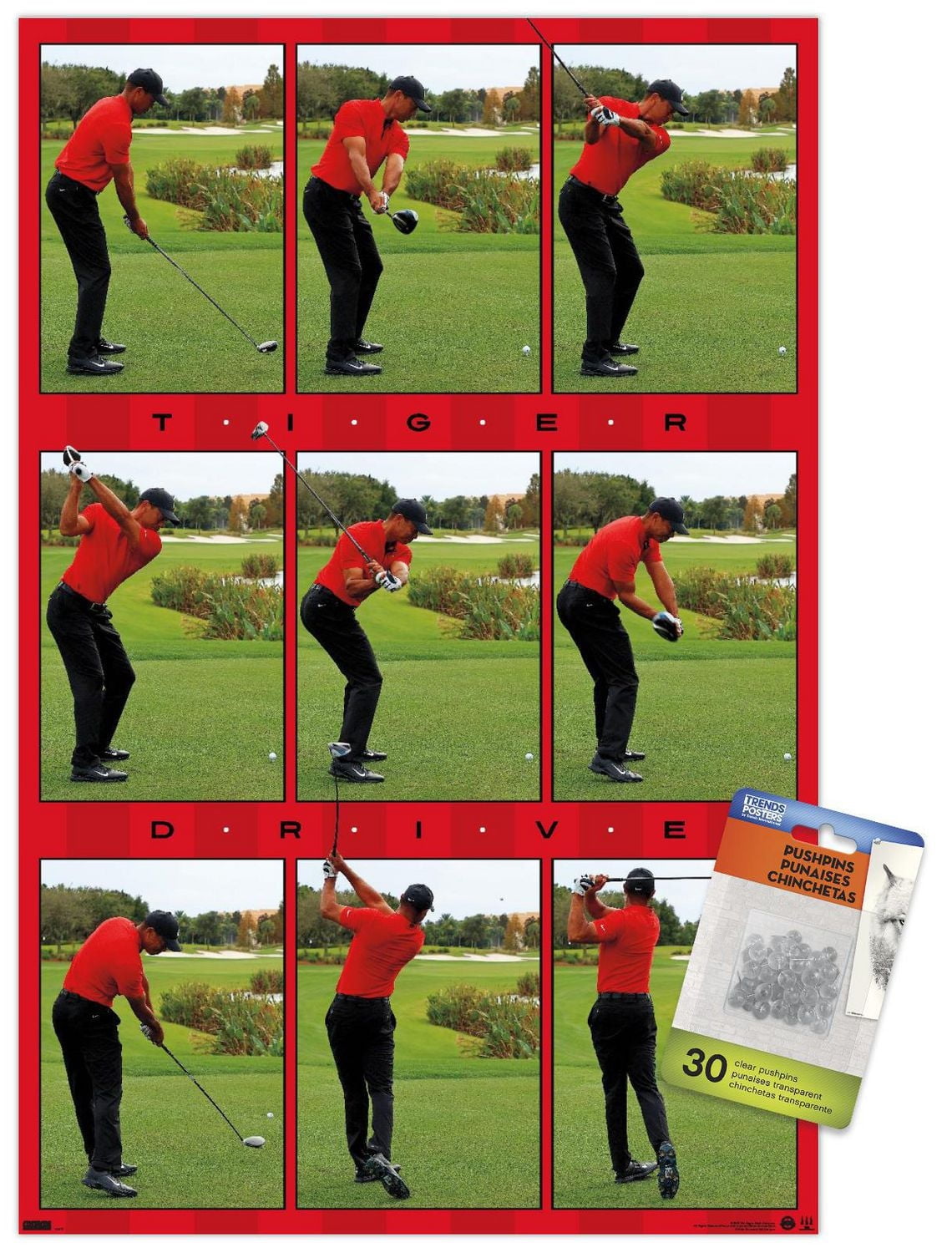 Tiger Woods - Drive Wall Poster, 22.375" x 34"
