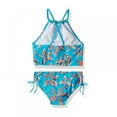 thumbnail image 2 of URMAGIC Swimsuit Kids Girls Bathing Suit Beach Tankini Blue Bathing Suits, 2 of 3