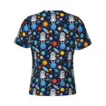 thumbnail image 6 of Vsdgher Space Dog Print Men's Dry Fit Mesh Athletic Shirts Moisture Wicking Tennis T-Shirt Tops, 6 of 9