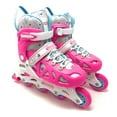 Chicago Skates Adjustable Inline Training Skate Combo Set Pink/White