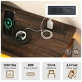 thumbnail image 4 of ChVans 70.8" Farmhouse Fireplace TV Stand for TVs up to 80" with 36" Electric Fireplace, 32" Tall Entertainment Center with Power Outlet/LED Lights, Media Console w/Sliding Barn Door for Living Room, 4 of 9