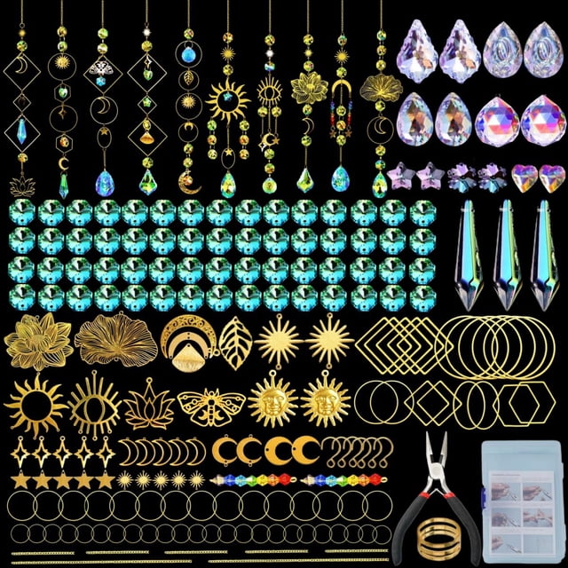 Kit de arte y manualidades IcoSamro, 400 unidades, atrapasoles de cristal DIY