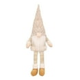 thumbnail image 2 of ​21" Tall White Faceless Gnome Decor - Long Leg Santa Christmas Doll with Bearded Hat, Polyester Holiday Decoration​​ White, 2 of 6