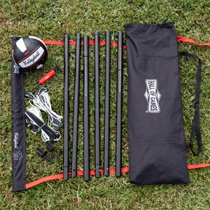 Hall of Games 32 ft Volleyball Set with Steel Poles and Ball