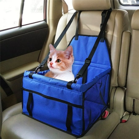 Zerone Folding Pet Car Carrier Bag with Belt Portable Pet Dog Cat Small Animal Car Seat Safe Travel Carrier Kennel Puppy Handbag (Best Small Dog Car Seat)