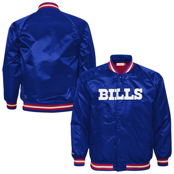 Youth Mitchell & Ness  Royal Buffalo Bills Lightweight Full-Snap Satin Jacket