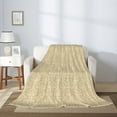 thumbnail image 2 of Throw Blanket for Couch Sofa and Bed, Damask Beige Tan Brown Super Soft Plush Throw Blanket, Fuzzy Cuteness Comfy Warm Washable Flannel Blanket & Throws for All Season 40"x30", 2 of 5
