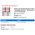 thumbnail image 2 of Ignition Coil and Spark Plug Kit 12 Piece - Compatible with 2013 - 2019 Ford Flex 3.5L V6 Turbocharged 2014 2015 2016 2017 2018, 2 of 2