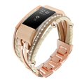 thumbnail image 2 of Correa de piel para Fitbit Charge 2 WONFAITH Posh, color caqui/oro rosa, 2 of 7
