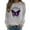 Grey, variant on Hoodie Women Funny Fall Winter Soft Crewneck Long Sleeve Batwing Cold Shoulder Flowy Graphic Leisure Cotton Top Tunic Tops(Grey,M)