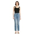 thumbnail image 5 of Time and Tru Women’s Mid Rise Straight Leg Jeans, 30" and 28" Inseams, Sizes 0-22, 5 of 6